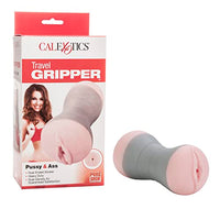 CalExotics Travel Sized Gripper Male Masturbator - Male Silicone Masturbation Sleeve - 6.5 Inch Adult Male Sex Toy - Pink