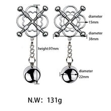 Load image into Gallery viewer, Nipple Clamps, Nipple Clip, Non Piercing Metal Stimulator Nipple Clips, Adjustable Weight Metal Nipple Clamps for Women, Female Sex Pleasure Devices Womens Toys (J)
