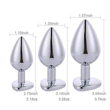 Load image into Gallery viewer, Butt Toys Anales Training Sets Stainless Steel Expanding Anales Plug Sex Toys Trainer Set Heart Shape for Men Women Training Kit 3PCS, Heart Red
