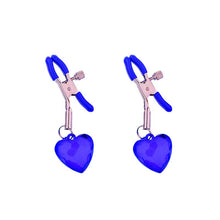 Load image into Gallery viewer, BKRS 1 Pair Nipple Clamps with Heart Ornaments, Decorative Nipple Jewelry for Daily Wearing or Couple Flirting, Nipple Clips for Women Pleasure (White)
