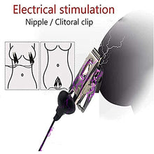 Load image into Gallery viewer, DLRICH Electric Shock Nipple Clamps, Nipple Clamps for Sex, Adjustable Current Level Electric Nipple Clamps, Non Piercing Nipple Jewelry, Pleasure Toy for Adults Role Play Game (B)
