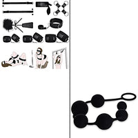 BDSM Kit Restraints 9PCS Sets & Butt Plug with Silicone Anal Bead