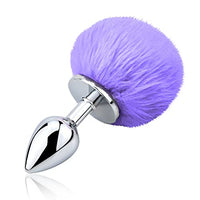 FST Anal Plug Trainer with Imitation Fluffy Bunny Tail, Stainless Steel Butt Plug Role Play Anal Sex Toys for Men Women Couples