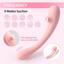 Load image into Gallery viewer, Adult Sex Toys Vibrator for Women - 2in1 Vibrating &amp; Sucking G Spot Vibrators, Flexible Clitoral Stimulator Dildo with 9 Modes Vibrating Massager for Couples Sex Play
