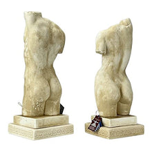 Load image into Gallery viewer, Set Nude Female &amp; Male Body Torso Greek Statue Sculpture Erotic Art Cast Stone
