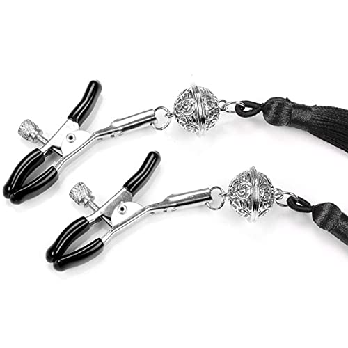 Nipple Clamps for Sex, Nipple Clip Breast Clip, Nipple Clamps Sex Pleasure Women, Non-Piercing Teardrop Nipple Rings Body Jewelry, Nipple Rings Jewelry Breast Stimulation Toys (Black)