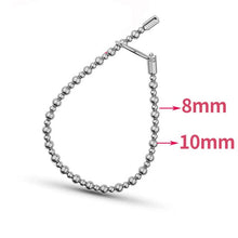 Load image into Gallery viewer, 13cm/18cm/27cm/35cm Long Metal Pull Beads Urethral Plug Man Penis Insert Stimulation Urethral Dilator Sex Toys for Men Horse Eye Urethral Stick (L-8MM)
