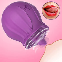 Load image into Gallery viewer, Sex Tongue for Licking ?Rose Toy for Woman Clitorals Stimulate, Electric Women Relaxing Sex Toys, Woman Suction 10 Modes Vibrating Toy-S3 (Color : Purple)
