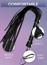 Load image into Gallery viewer, Black Sex Whip Bdsm Sex Toy Adult Flogger Spanking Paddle Whip Sex Adults Whip For Couples Sex Rubber Whips Dominitrix Whip 18.8&quot;
