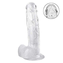 Load image into Gallery viewer, Realistic Dildo for Women,7.08 Inch Small Dildo with Strong Suction Cup for Hands-Free Play,Soft Clear Dildo with Curved Shaft and Balls for Couple Beginners G-spot Vaginal Masturbator Adult Sex Toy
