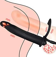 Double Penetration Vibrator Sex Toys Penis Strapon Dildo Vibrator, Strap On Penis Anal Plug for Man, Adult Sex Toys for BeginnerSKU-nEFJs-0