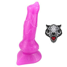 Load image into Gallery viewer, Romi Realistic Penis G-spot Dildo Artificial Wolf Cock Vaginal Stimulation Prostate Massage Butt Plug Anal Sex Toy for Women Men Couples Lovers (Purple)
