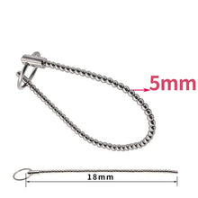 Load image into Gallery viewer, 13cm/18cm/27cm/35cm Long Metal Pull Beads Urethral Plug Man Penis Insert Stimulation Urethral Dilator Sex Toys for Men Horse Eye Urethral Stick (L-8MM)
