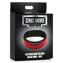 Load image into Gallery viewer, Strict Leather Nylon Hook Leather Cock Ring - Red
