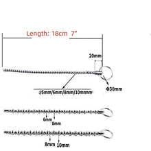 Load image into Gallery viewer, 13cm/18cm/27cm/35cm Long Metal Pull Beads Urethral Plug Man Penis Insert Stimulation Urethral Dilator Sex Toys for Men Horse Eye Urethral Stick (XL-8+10mm)
