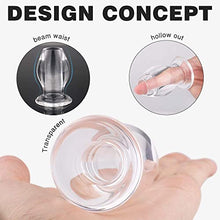 Load image into Gallery viewer, S-Hande Acrylic Glass Hollow Tunnel Butt Play Anal Plug Set, Clear Small Large Big But Trainer Anus Plug Stretcher Kits for Men and Women, Adult Sex Gay Lesbian Toys for Couple Beginner(3 Pics)
