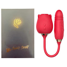 Load image into Gallery viewer, Women&#39;s Rose Shaped 2 in 1 Rose Vibrator
