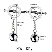 Load image into Gallery viewer, Nipple Clamps, Nipple Clip, Non Piercing Metal Stimulator Nipple Clips, Adjustable Weight Metal Nipple Clamps for Women, Female Sex Pleasure Devices Womens Toys (J)
