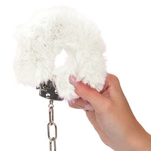 Load image into Gallery viewer, CalExotics Ultra Fluffy Furry Cuffs Handcuff Sex Key Holster Adults Law Enforcement Role Play BDSM Restraining - White - SE-2651-50-3
