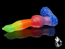 Load image into Gallery viewer, FlirtyDawg Fantasy Adult Sex Toys Knotted Lucky 12 inch Color Rainbow
