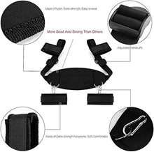 Load image into Gallery viewer, Sex Restraintants Set for Couple Adjustable Sexy Straps Restraints Bondaged Kit Wrist and Ankle Cuff Position Assistance Sex Bondaged Arm and Leg Tied Up Chain with Handcuff, Black-c
