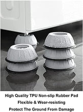 Load image into Gallery viewer, KBS Washing Machine Anti Vibration Pads with Suction Cup (4 Piece). (Round Washing Machine Pad)
