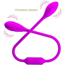 Load image into Gallery viewer, FRRDEI Double Ended Vibrator Vibrating Ball Egg with 12 Vibrations for Women G-spot, Headed Dildo Bullet Vibrator, Rechargeable Penetration Anal Prostate Adult Sex Toy, Purple, 1.0 Count
