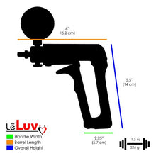 Load image into Gallery viewer, LeLuv eGrip Electric Handheld Penis Pump with Premium Uncollapsible Quick-Disconnect Hose Vibrating 9 Inch Length x 2.75 Inch Diameter Untapered Cylinder
