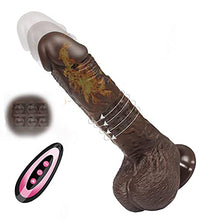 Load image into Gallery viewer, 8.6 Inch Brown Realistic Thrusting Dildo Vibrator with 360 Rotating &amp; Heating for Women, Electric Silicone Dildos Rechargeable Sex Toy with Strong Suction Cup &amp; Remote Control for G Spot Anal Play
