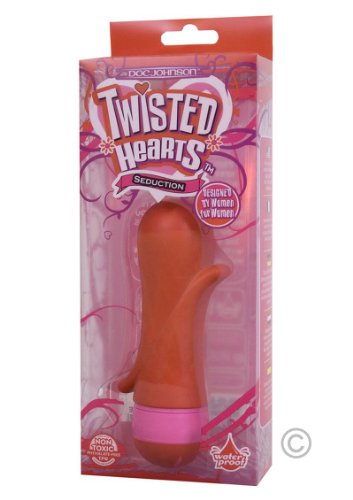 Doc Johnson Twisted Hearts Seduction Vibrator, Red/Pink