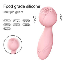 Load image into Gallery viewer, Rose Toy Vibrator for Woman, Clitoral Tongue Vibrator Sex Toys with 10 Vibration Modes, G-spot Rose Massager Licking Stimulator for Women
