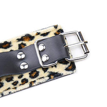 Load image into Gallery viewer, Ruiyang Soft Leopard Leather Handcuff for Legcuffs Role Play Exercise Bands
