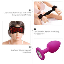 Load image into Gallery viewer, PRETYZOOM 1 Set Bed Restraint Toy SM Bondage Handcuffs Whip Eye Mask Couples Sex Play Games for Sex Cosplay Sex Stimulators Couple Pleasure Toy (Black Red)
