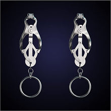 Load image into Gallery viewer, Clover Clip Nipple Clamps, Nipple Clamps, Non Piercing Nipple Clamps, Nipple Clamps for Pleasure Sex, Fantasy SM Sex Toy for Couples (Silver)
