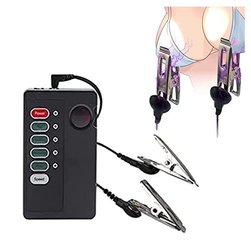 2023 Electric Shock Nipple Clip, Electric Non Piercing Nipple Rings, Nipple Jewelry Non Piercing, for Ladies Own Use and Flirting with Couples (B)