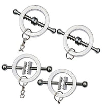 Load image into Gallery viewer, Fotrsta Adjustable Weight Metal Nipple Clamps for Men Women,Non-Piercing Metal Stimulator Nipple Clips,Nipple Clamps (D)
