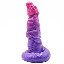 Load image into Gallery viewer, Ryoto Dragon Suction Cup Fantasy Dildo - Deep Pink/Purple Heart Color Scheme - Handmade in The USA - Adult Toys, Sex Toys (Mini)
