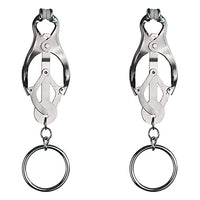 Clover Clip Nipple Clamps, Adjustable Flat Nipple Clamps, Non Piercing Nipple Clamps, Nipple Clamps for Women (1Pair,A)