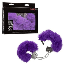 Load image into Gallery viewer, CalExotics Ultra Fluffy Furry Cuffs Handcuff Sex Key Holster Adults Law Enforcement Role Play BDSM Restraining - Purple - SE-2651-60-3
