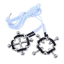 Load image into Gallery viewer, MONEYN Electric Shock Nipple Clamps, Adjustable Nipple Clips, Breasts Massage Electric Nipple Clamps, Nipple Jewelry Non Piercing for Ladies Own Use and Flirting with Couples (White)
