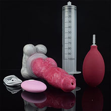 Load image into Gallery viewer, Realistic Vibrator Squirting Dog Dildo 10 Vibration Modes 6.9 Inches Silicone Vibrating Dildos Big Knot Dildo Vibrator with Wireless Remote Control Adult Sex Toy for Women
