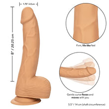 Load image into Gallery viewer, CalExotics Silicone Studs 8 Inch  Realistic Dildo with Suction Cup Base Harness Probe  Ivory
