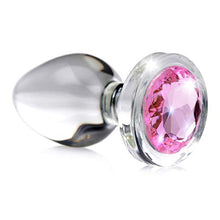 Load image into Gallery viewer, Pink Gem Glass Anal Plug - Small
