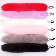 Load image into Gallery viewer, LSCZSLYH Fox Tail Anal Plug Tail Dildo Accessory Butt Plug Fox Tail Role Play for Couple Cosplay (Color : Pink)
