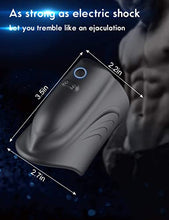 Load image into Gallery viewer, Male Masturbators, Hands-Free Male Masturbator Training Vibrator Massager, Glans Trainer Stimulator Adult Sex Toys for Men Vibrating Toy (Black)
