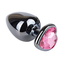 Load image into Gallery viewer, 3Pcs Anal Plugs, Stainless Steel Butt Plug Heart Shaped Jewelry Anal Trainer Sets Personal Massager for Unisex Masturbation Sex Factory (Pink)
