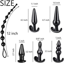 Load image into Gallery viewer, 6PCS Set Stainless Anales Butt Plug Sex Toys - Large Medium Small Stimulation Sex Toy for Unisex a Best Stimulation Small Toy Sex Unisex a Best Gifts for Your Lover 103103
