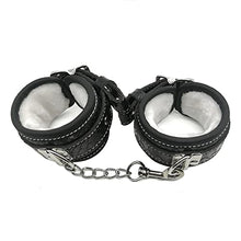 Load image into Gallery viewer, Bondage Restraints Sex Handcuffs Silky Blindfold BDSM Sex Toys Wrist Ancle Cuffs Kits for Adult Couples Leather Adjustable
