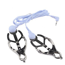 Load image into Gallery viewer, Electric Shock Nipple Clamps, Adjustable Current Level, Nipple Clips for Pleasure Sex, Non-Piercing Nipple Jewelry, Pleasure Toy for Adults Role Play Game. (White)
