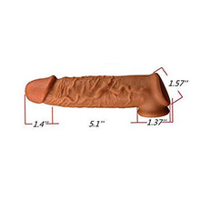 Load image into Gallery viewer, Reusable Penis Sleeve Extender Realistic Textured Cock Extender Stretchy Material Cock Enlarger Applicative for Men and Couple,92374
